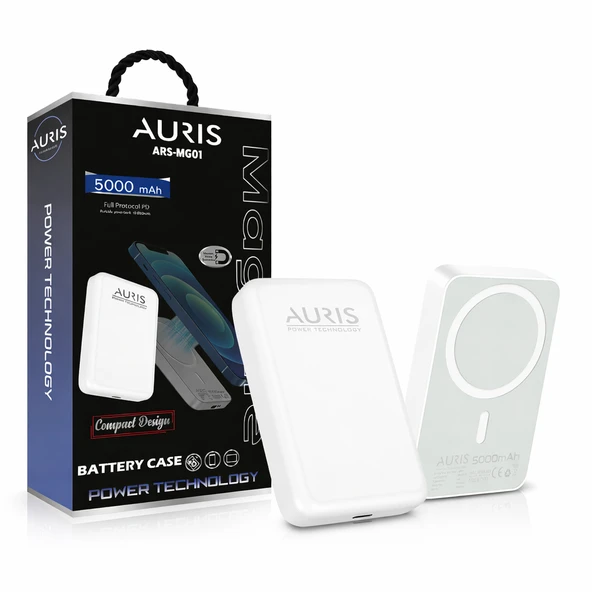 AURIS ARS-MG01 5000 mAh MagSafe Powerbank ürün görseli 1