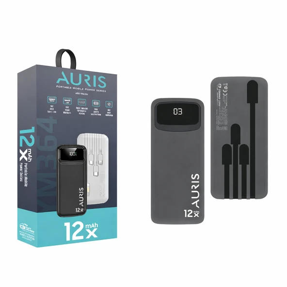 Auris ARS-YM364 12.000 mAh Powerbank ürün görseli 1