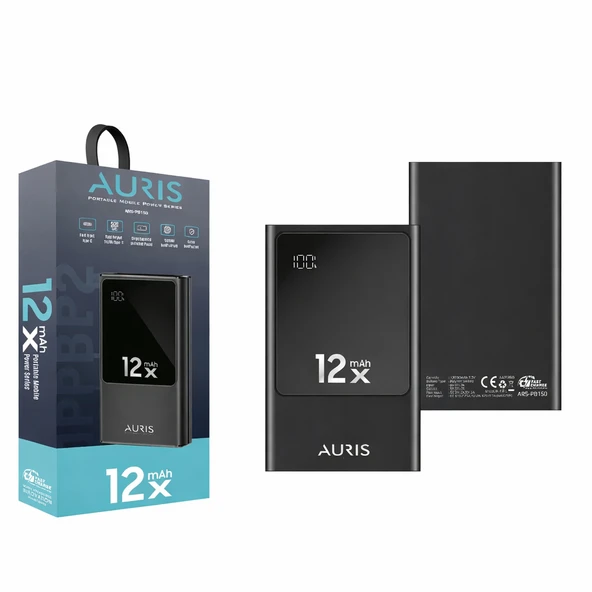Auris ARS-PB150 12.000 mAh Powerbank ürün görseli 1