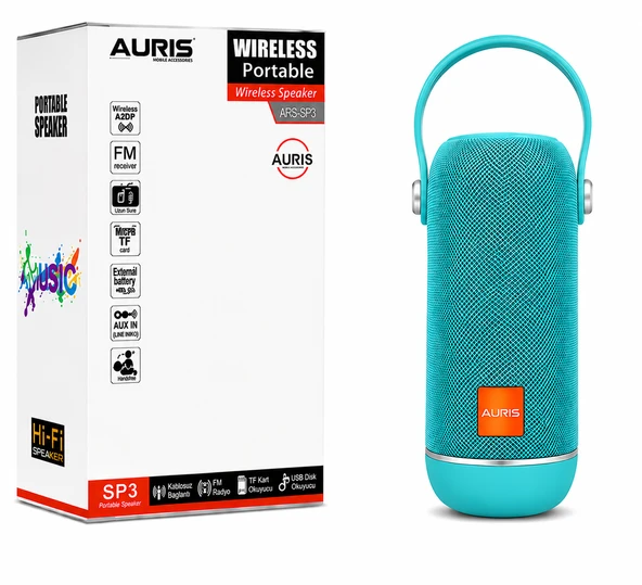 AURIS ARS-SP3 Wireless Portable Speaker ürün görseli 1