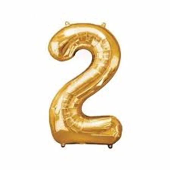 Folyo 2 Sayısı Balon - Altın Renk (16 inç / 36 cm) ürün görseli 1