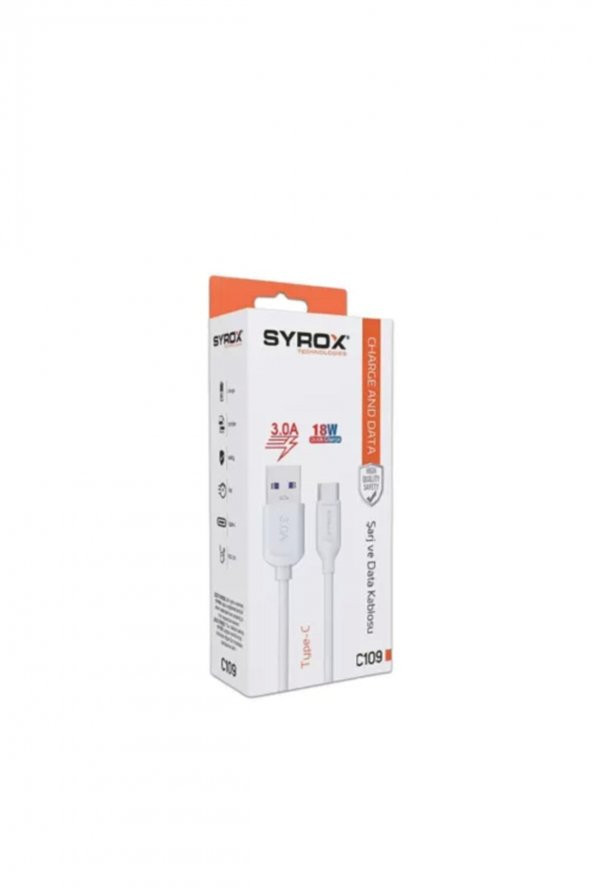 Syrox 3.0a Type -c Şarj Ve Data Kablosu ürün görseli 1