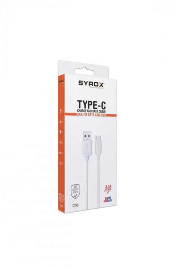 Syrox 3.0a Type-c Şarj Ve Data Kablosu ürün görseli 1