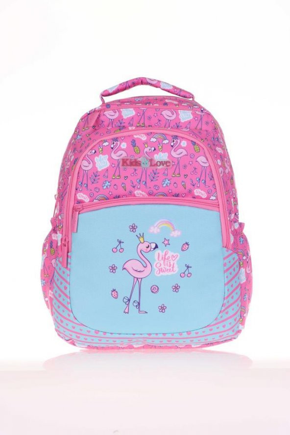 Kaukko Kids&Love Sırt Çantası Paterned Flamingo L5107 ürün görseli 1