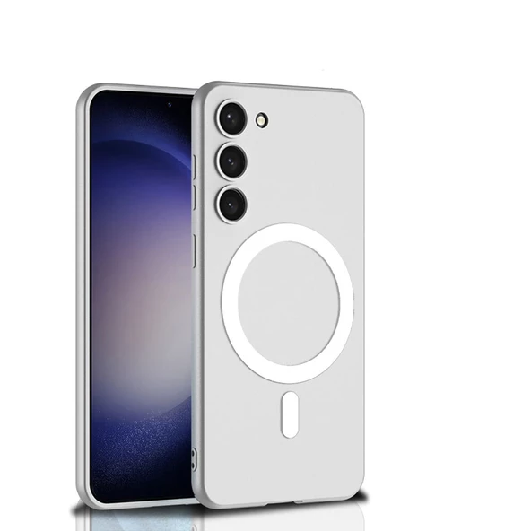 Galaxy S23 Plus Kılıf Wireless Şarj Özellikli Zore Kıpta Magsafe Silikon Kılıf ürün görseli 1