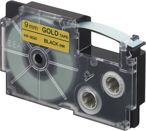 Casio Xr-9gd1 (Gold/black) Etiket Yazıcısı Kartuşu Altın Renk Üstüne Siyah Baskı ürün görseli 1