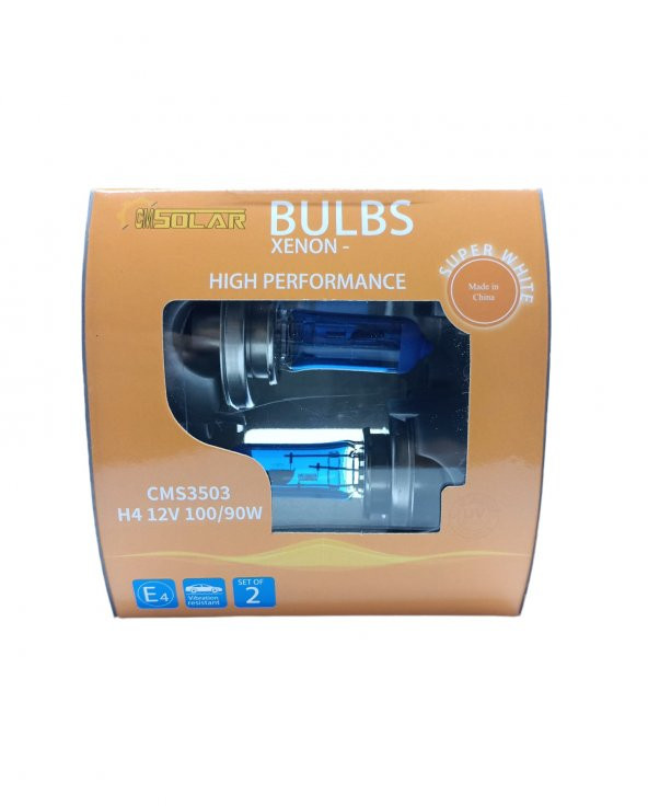 CMSOLAR 12v H4 100/90w Dark Blue 5000K Ampul Takım ürün görseli 1