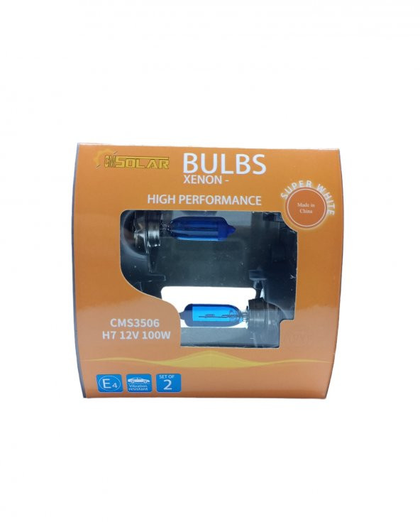 CMSOLAR 12v H7 100w Dark Blue Beyaz Işık 5000k Ampul Takım ürün görseli 1