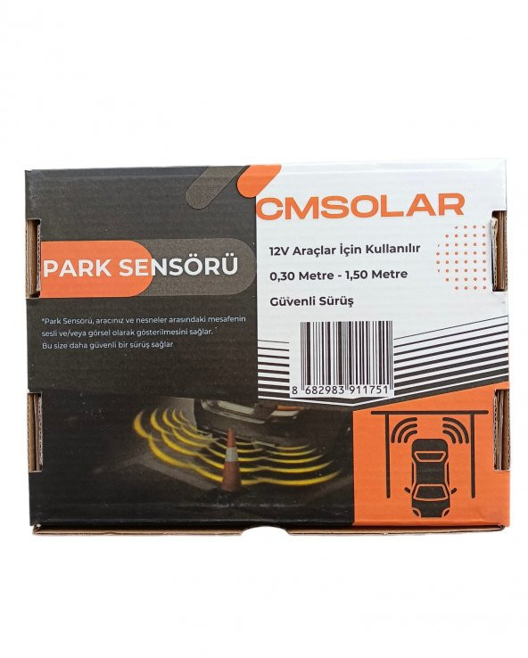 CMSOLAR Park Sensörü 18mm Beyaz Ses İkazlı (Buzerli) - Resim 2