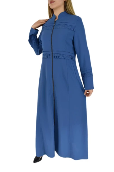 Kadın Fermuarlı Ferace BGL-P3046 - Resim 5