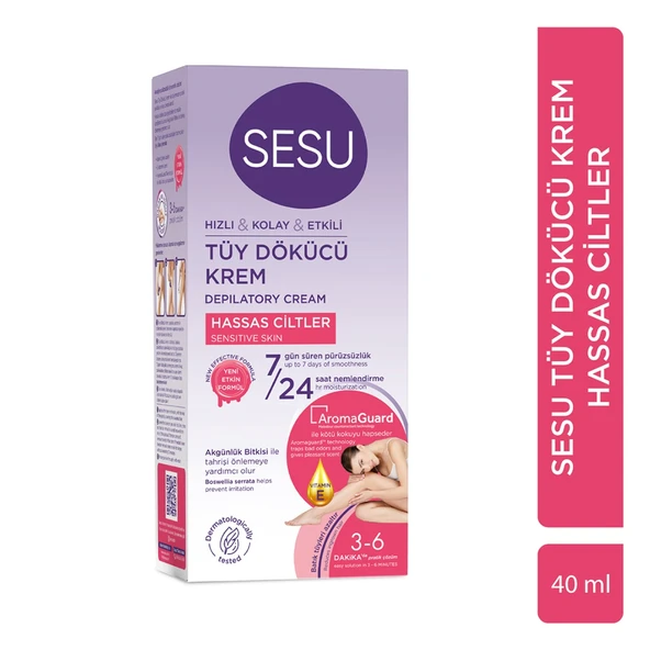 Sesu Tüy Dökücü Krem hassas ciltleriçin 40ml ürün görseli 1