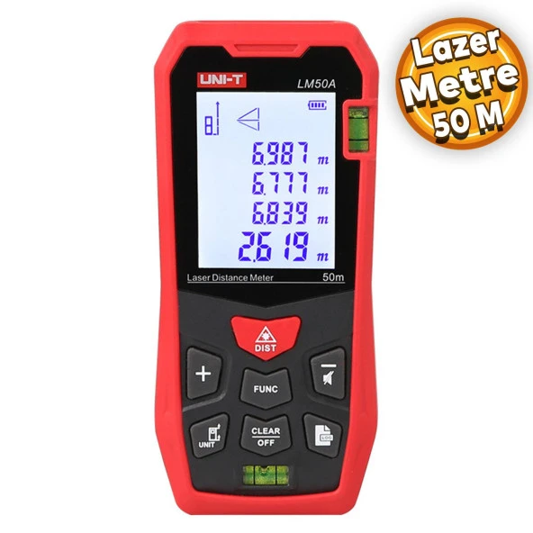 Uni-T LM50A Lazer Metre 50 M Lazer Mesafe Ölçer ürün görseli 1