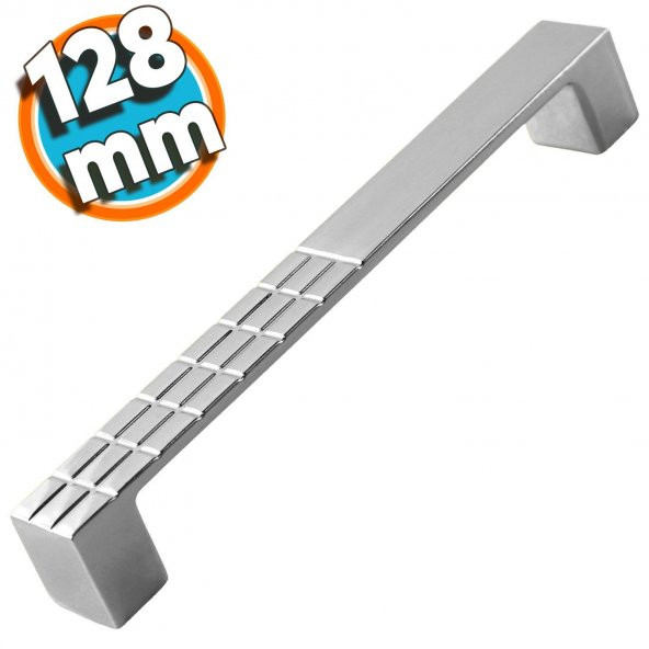 Mobilya Mutfak Dolabı Çekmece Dolap Kapak Kulpu Kulbu Krom 128 mm Metal Kulp ürün görseli 1