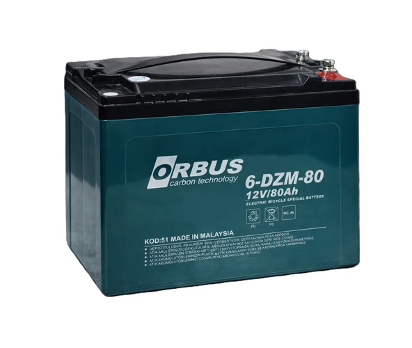 Orbus 12V 80Ah Elektrikli Bisiklet Jel Akü ürün görseli 1