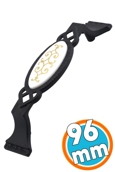 Mobilya Mutfak Dolabı Çekmece Dolap Kapak Kulpu Kulbu Siyah 96 mm Metal Kulp ürün görseli 1