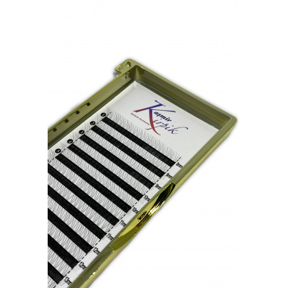 Kaşmir Kirpik Volume hazır demet D kıvrım  3D 0.07 mm mix kutu kirpik ürün görseli 1