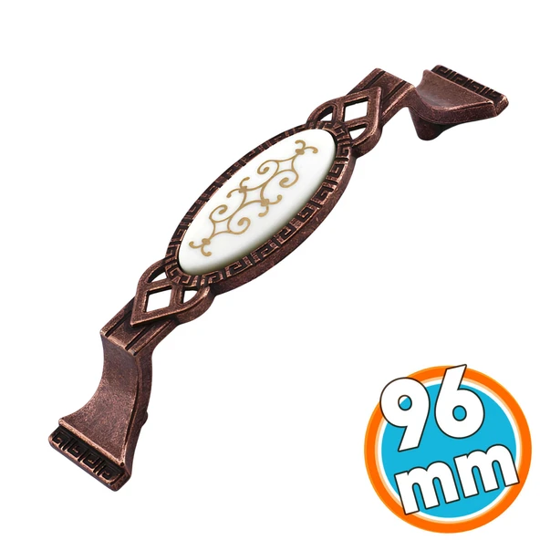 Mobilya Mutfak Dolabı Çekmece Dolap Kapak Kulpu Kulbu Antik Bakır 96 mm Metal Kulp ürün görseli 1