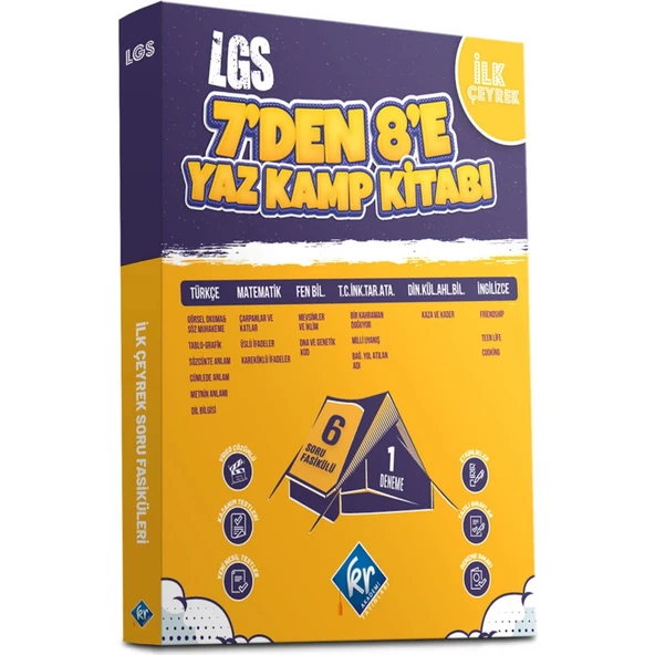 Kr Akademi Yayınları LGS 7'den 8'e Yaz Kamp Kitabı (Tüm Dersler) ürün görseli 1