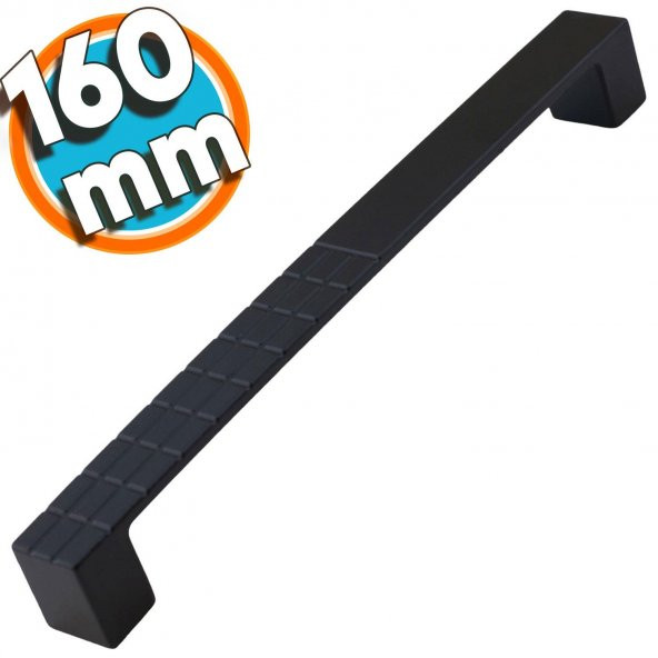 Mobilya Mutfak Dolabı Çekmece Dolap Kapak Kulpu Kulbu Siyah 160 mm Metal Kulp ürün görseli 1