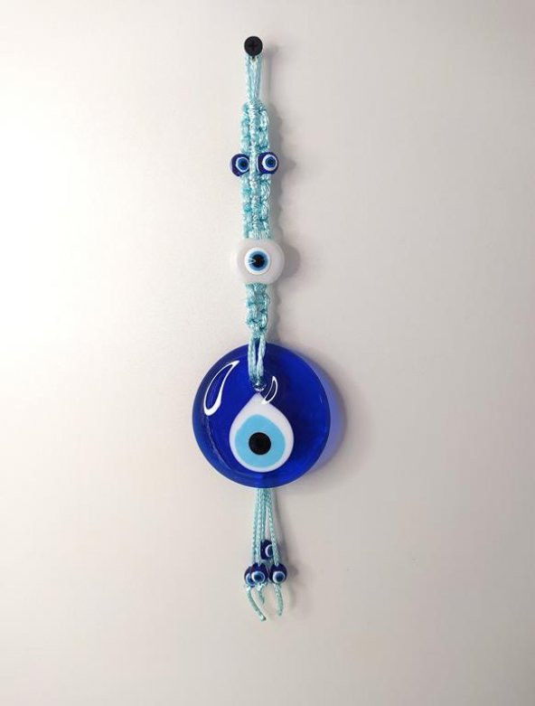 Cam Nazar Kötü Göz Kovucu Hand Made Ağaç Duvar Dekorasyonu Makrome Nazarlık Duvar Ağaç Ev Süsü ürün görseli 1