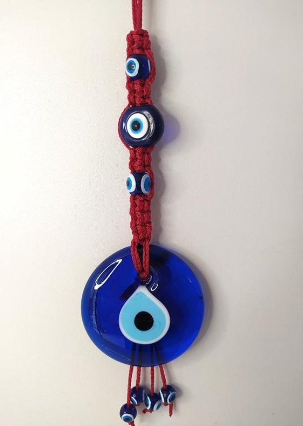 Cam Nazar Kötü Göz Kovucu Hand Made Ağaç Duvar Dekorasyonu Makrome Nazarlık Duvar Ağaç Ev Süsü ürün görseli 1