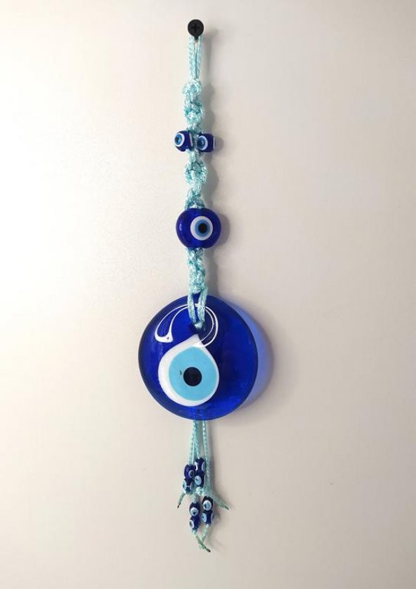Cam Nazar Kötü Göz Kovucu Hand Made Ağaç Duvar Dekorasyonu Makrome Nazarlık Duvar Ağaç Ev Süsü ürün görseli 1