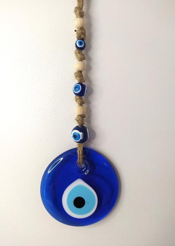 Cam Nazar Kötü Göz Kovucu Hand Made Ağaç Duvar Dekorasyonu Hasır Nazarlık Duvar Ağaç Ev Süsü ürün görseli 1