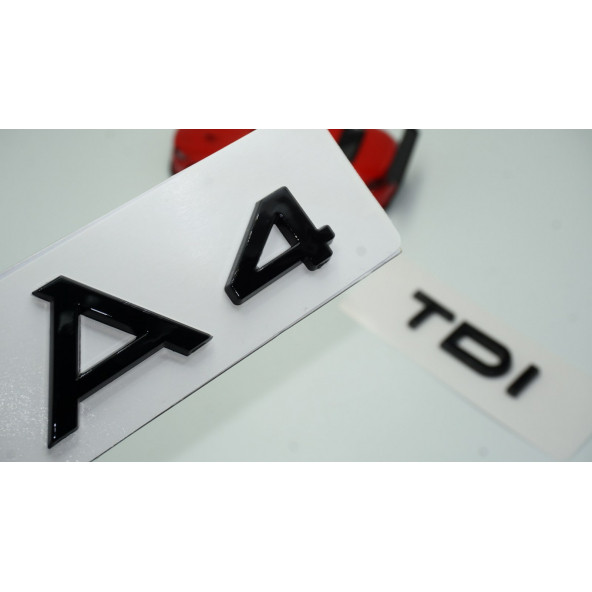 Audi A4 TDi Parlak Siyah ABS 3M 3D Bagaj Yazı Logo Orjinal Ürün ürün görseli 1