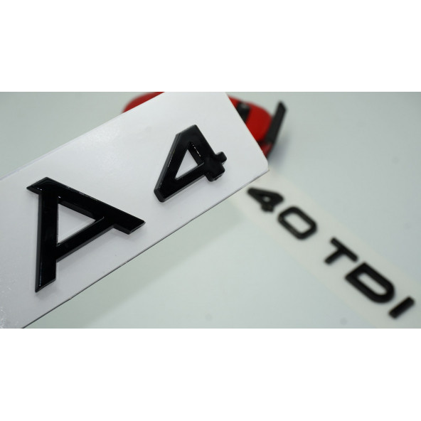 Audi A4 40 TDi Parlak Siyah ABS 3M 3D Bagaj Yazı Logo Orjinal Ürün ürün görseli 1