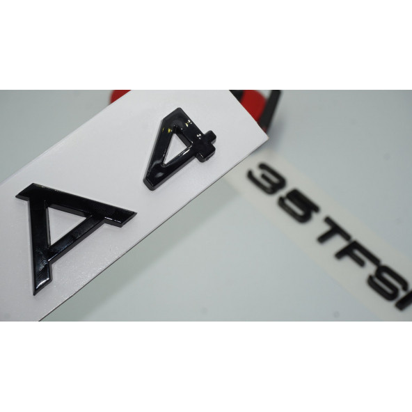 Audi A4 35 TFSi Parlak Siyah ABS 3M 3D Bagaj Yazı Logo Orjinal Ürün ürün görseli 1