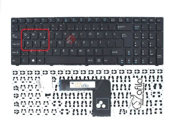 Casper 2017Y02M15D 0KN0-1B1TU41  Notebook Klavye (Siyah TR) Ver.2 ürün görseli 1