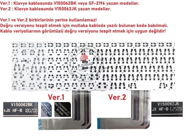 Casper PG-D15, D15, D15D Notebook Klavye (Siyah TR) Ver.2 - Resim 2