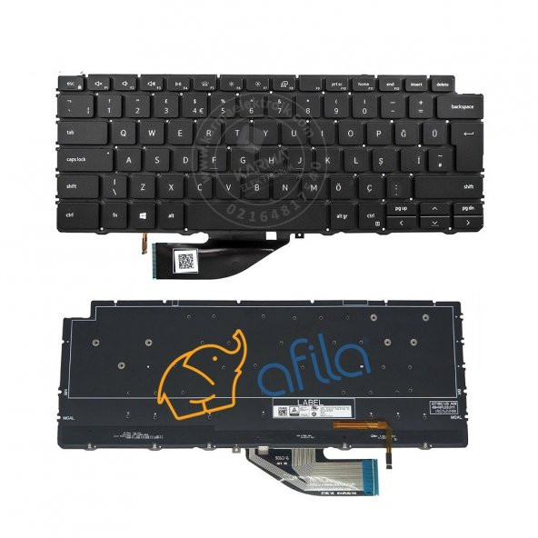 Dell latitude 7400 için Notebook Klavye / Siyah - TR - ışıklı ürün görseli 1