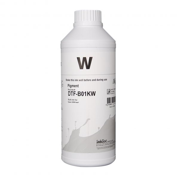 InkTec DTF Mürekkep Beyaz Epson Uyumlu DTF-B01KW - 1 kg ürün görseli 1