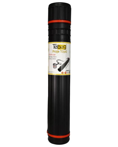 Tebag 10,5 cm Proje Tüpü Siyah ürün görseli 1