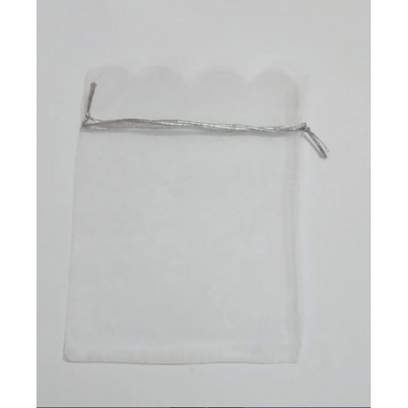 100 Adet Şeffaf Bez Kına Düğün Mevlüt Sünnet Hediye Kesesi Kese 16 cm x 12 cm Çanta ürün görseli 1