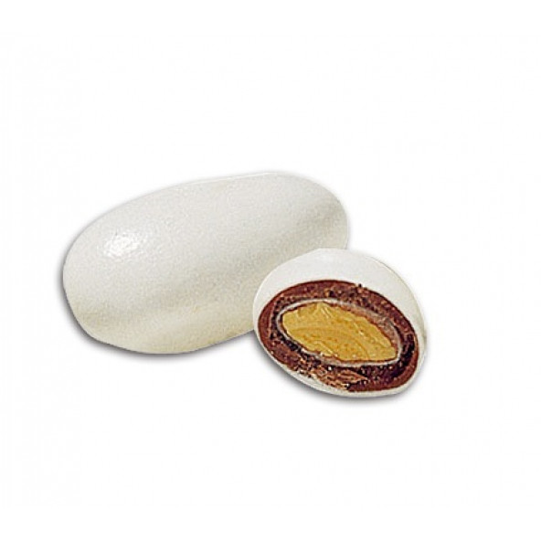 Beyaz Renkli Çikolata Kaplı Badem Draje 500 gr ürün görseli 1