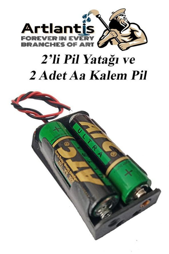 2 Li Pil Yatağı Deney 1 Adet Ve 2 Adet 1.5v Pil 1 Paket Pil Yuvası Pil Kutusu Aa Kalem Kalın Pil 2x1,5 Volt Yaylı Pil Yuvası ürün görseli 1