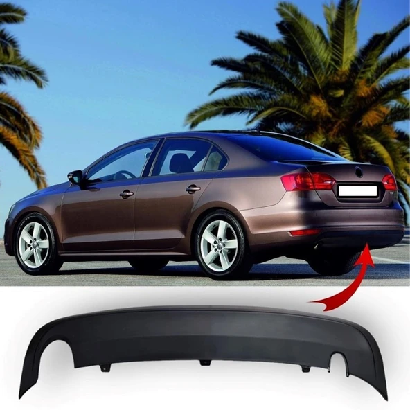 Vw Jetta 2011-2014 Arka Tampon Alt Spoyleri Plastik 5C6807433 ürün görseli 1