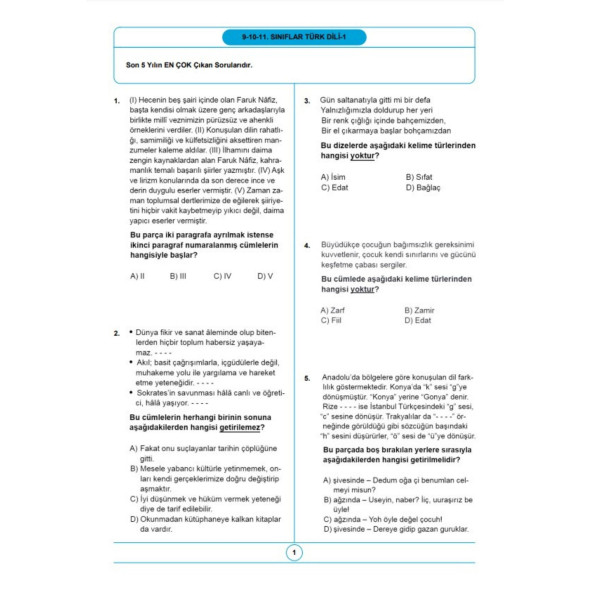 2026 9-10-11. Sınıf Bursluluk Sınav Seti (6 Fasikül Kitap) ürün görseli 1