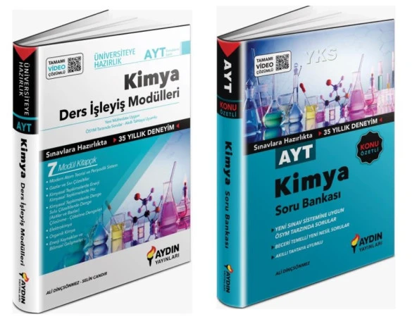 Aydın Yayınları AYT Kimya Ders İşleyiş Modülleri+Soru Bankası 2 Kitap ürün görseli 1