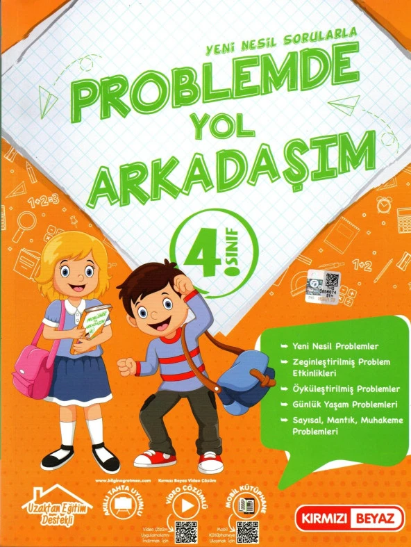 Kırmızı Beyaz 4. Sınıf Yeni Nesil Sorularla Problemde Yol Arkadaşım ürün görseli 1