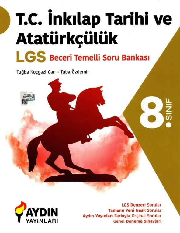 Aydın Yayınları 8. Sınıf İnkılap Tarihi Beceri Temelli Soru Bankası ürün görseli 1