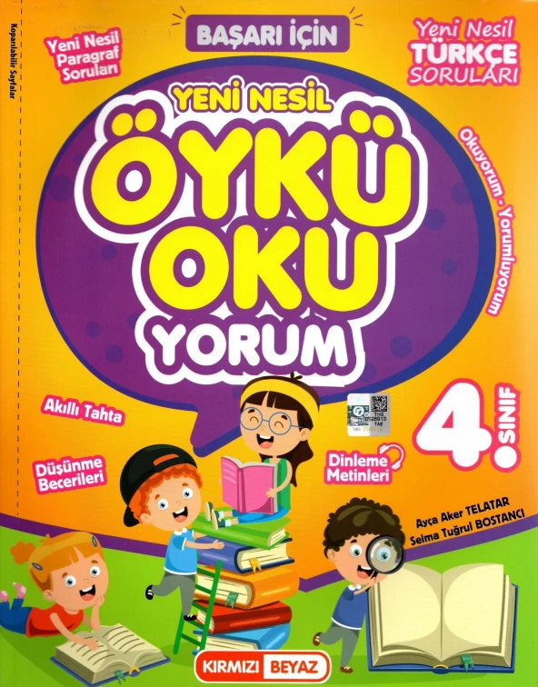 Kırmızı Beyaz 4. Sınıf Yeni Nesil Öykü Oku-Yorum Türkçe & Paragraf Kitabı ürün görseli 1