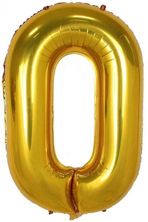 Beysüs Rakam Folyo Balon Gold 0 Rakam 40 İnç ürün görseli 1