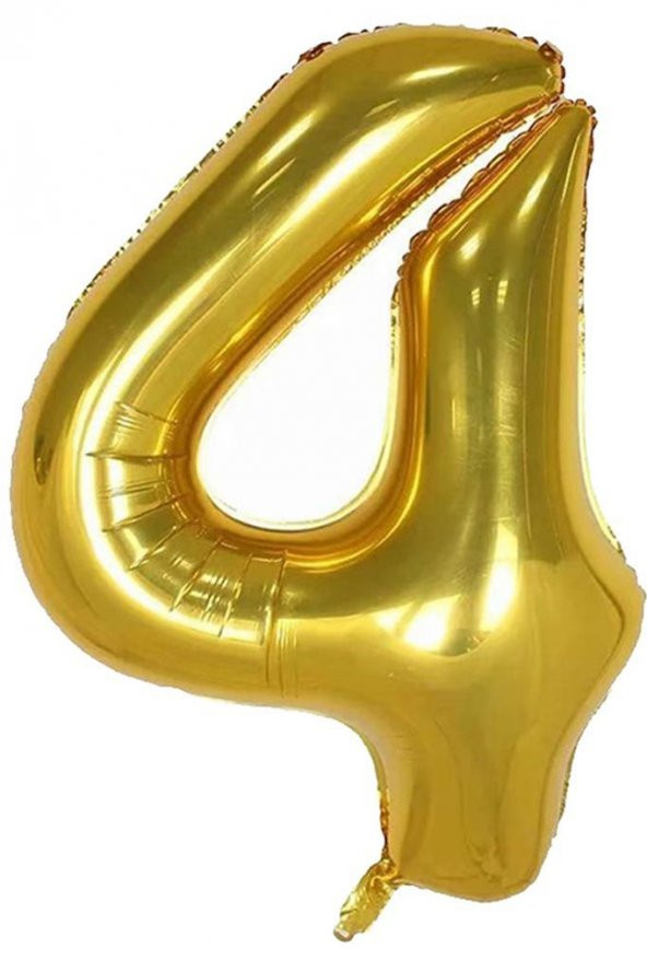 Beysüs Rakam Folyo Balon Gold 4 Rakam 40 İnç ürün görseli 1
