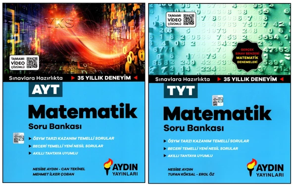Aydın Yayınları TYT-AYT Matematik Soru Bankası Seti 2 Kitap ürün görseli 1