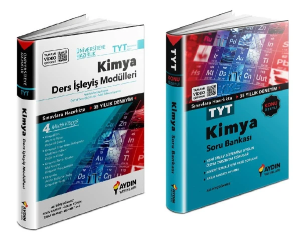 Aydın Yayınları TYT Kimya Ders İşleyiş Modülleri+Soru Bankası 2 Kitap ürün görseli 1