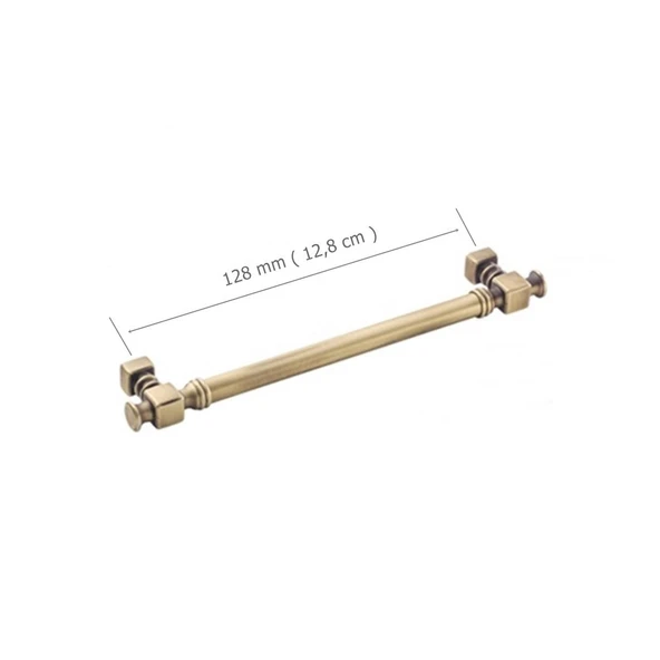 Doğanlar Dragon 128 mm Mobilya Kulp Antik Sarı Olifka - Resim 2