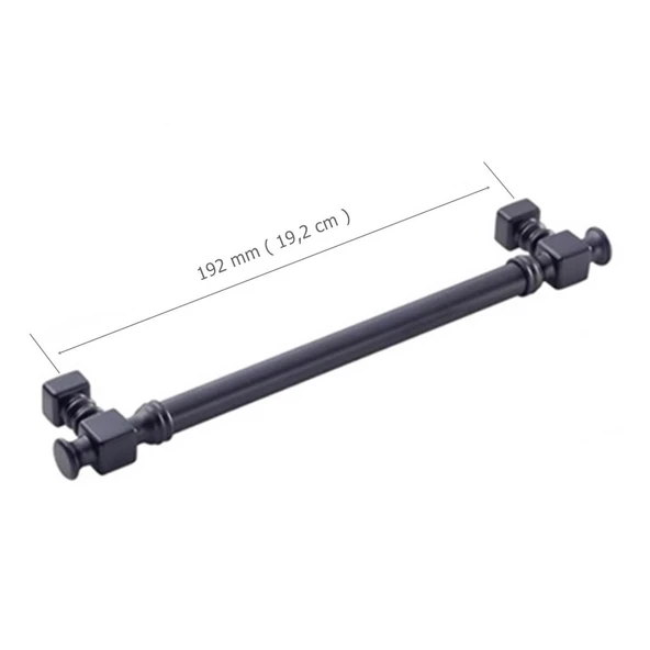 Doğanlar Dragon 192 mm Mobilya Kulp Mat Siyah - Resim 2